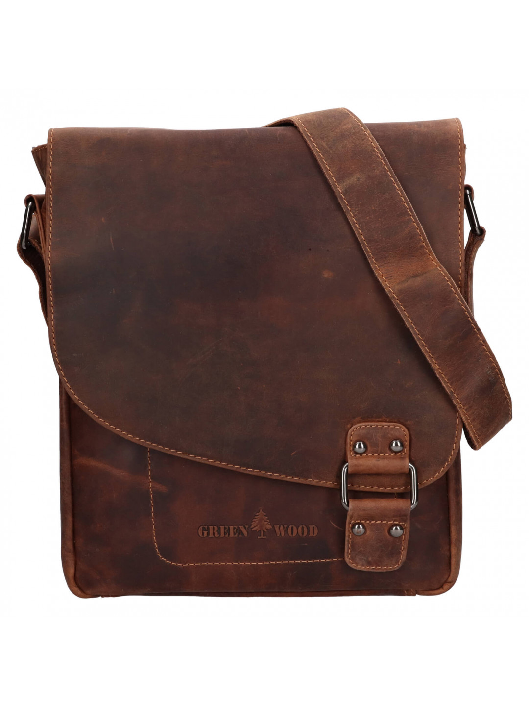 Pánská kožená taška přes rameno Greenwood Eithan – koňak